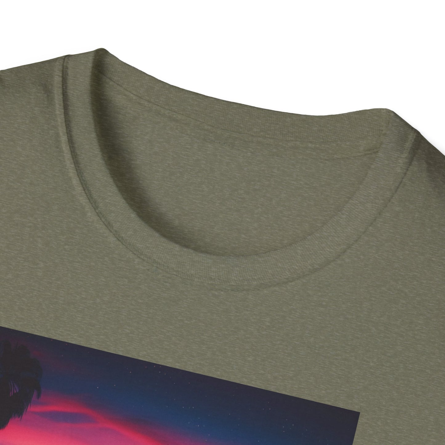 SUNSET PALM TREE Heavy Cotton Tee